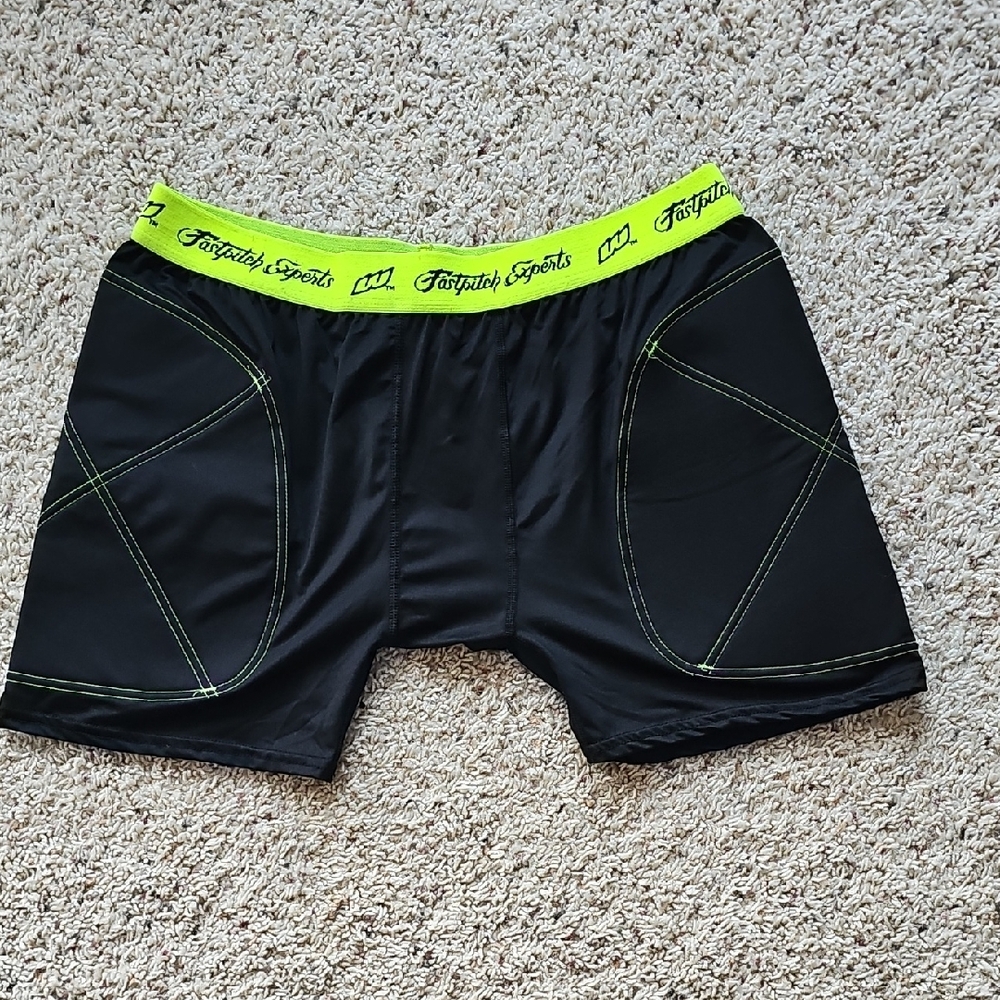 Worth Black and Neon Green Women's Shorts